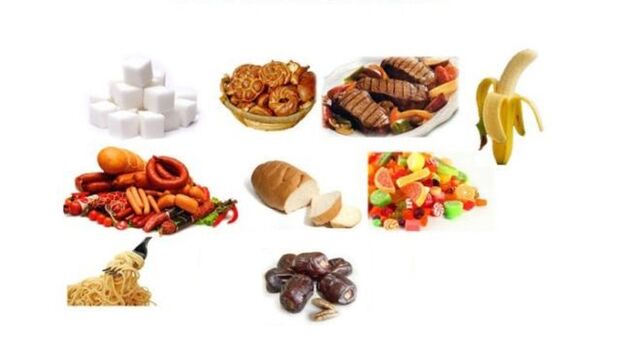 Alimentos prohibidos en la dieta.